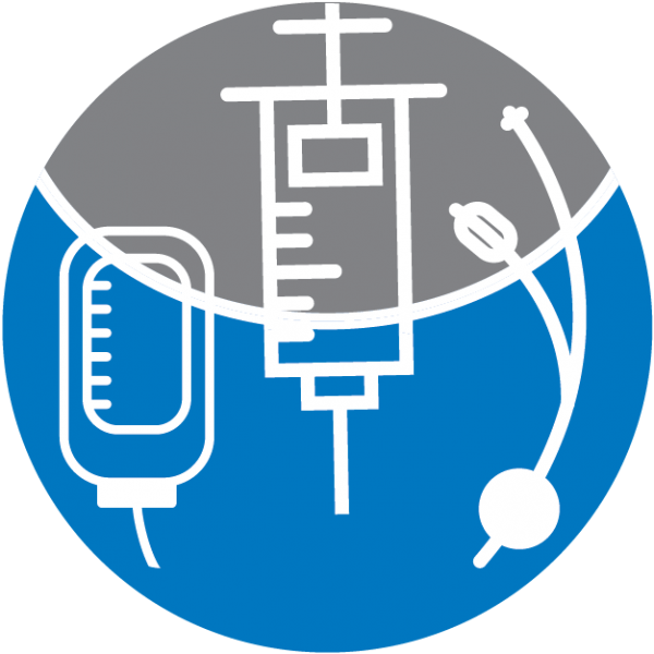 Medical I V Dripand Syringe Icon PNG
