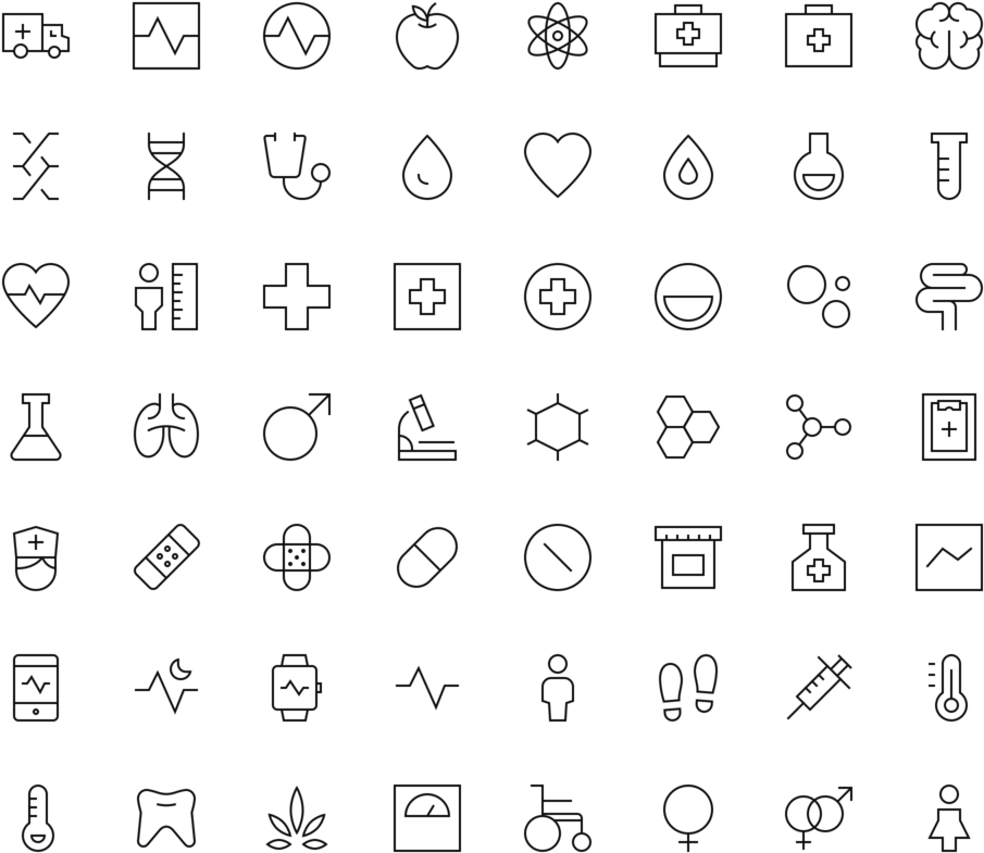 Download Medical Icons Collection Blue Background | Wallpapers.com