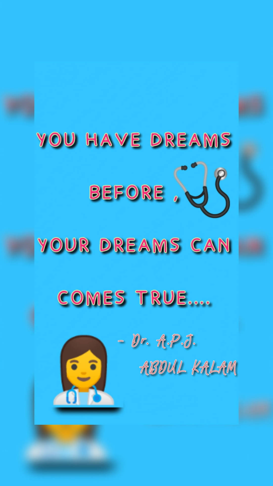 Medical Motivation Poster Dreams Wallpaper