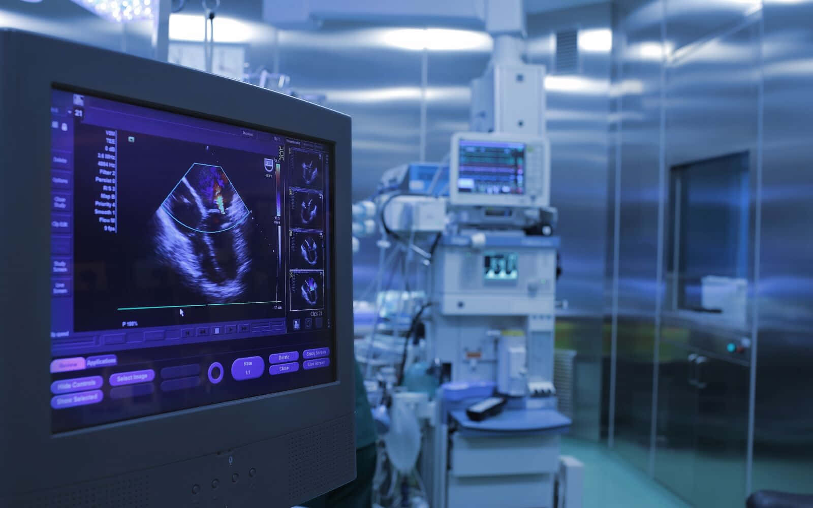 Ultrasound Machine In A Hospital Room
