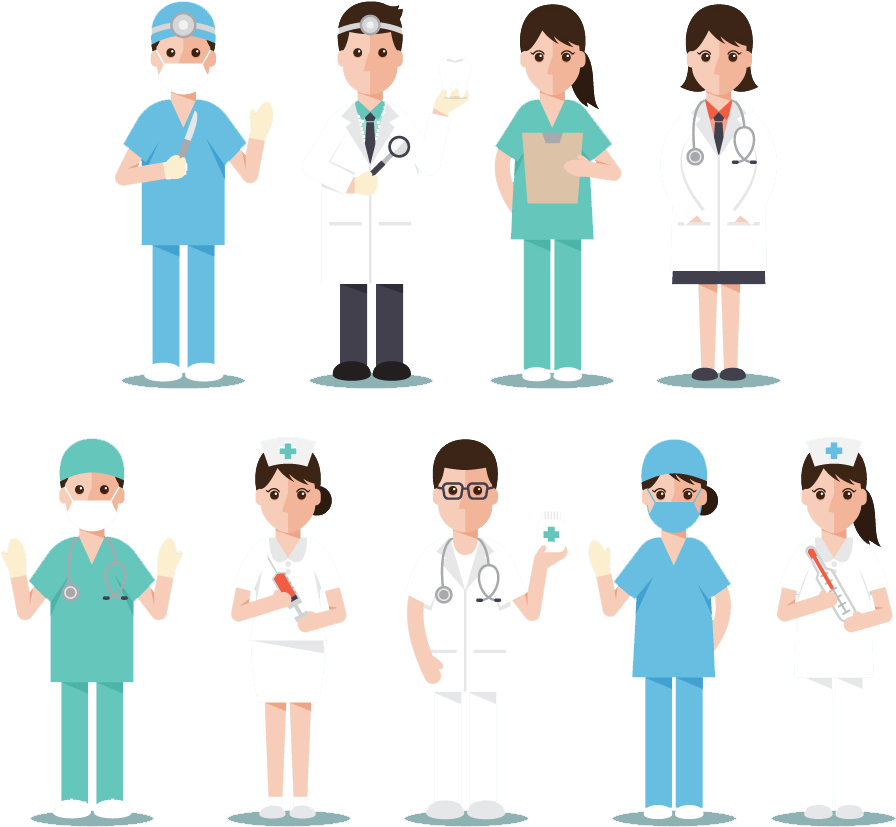 Medical Staff Variety Illustration PNG