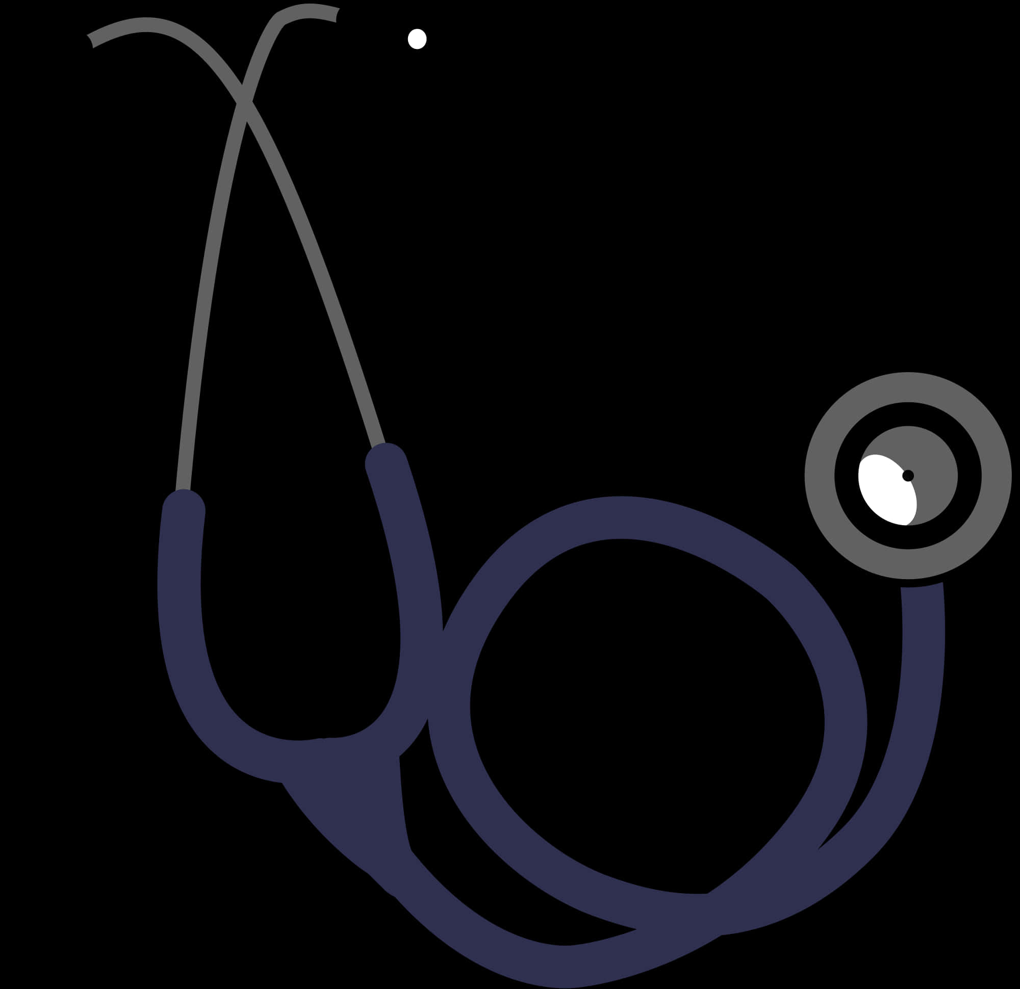Medical Stethoscope Vector Illustration PNG