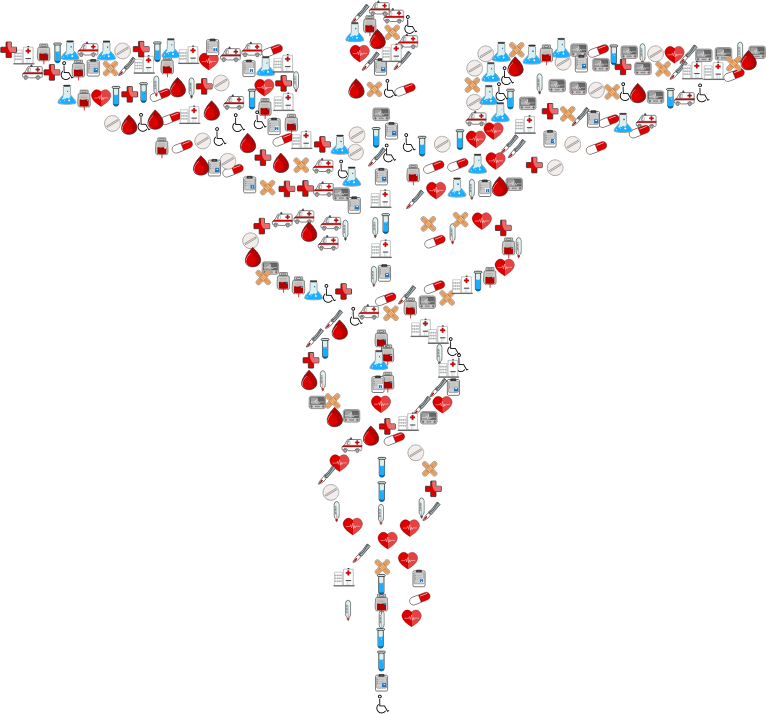 Medical Supplies Caduceus Graphic PNG