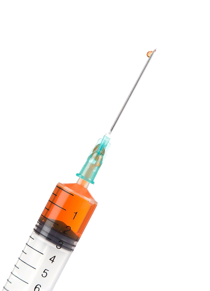 Medical Syringewith Orange Liquid PNG
