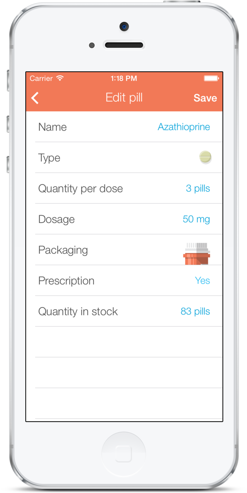Medication Management App Screen PNG
