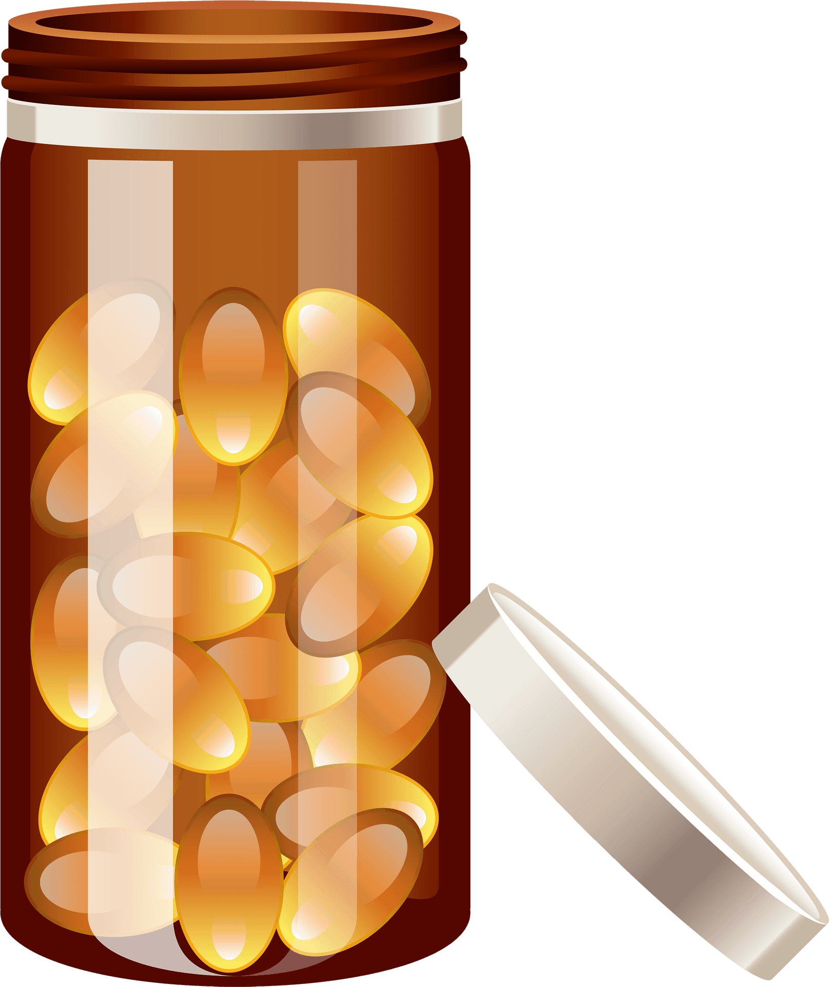 Medication Pills Bottle Vector PNG