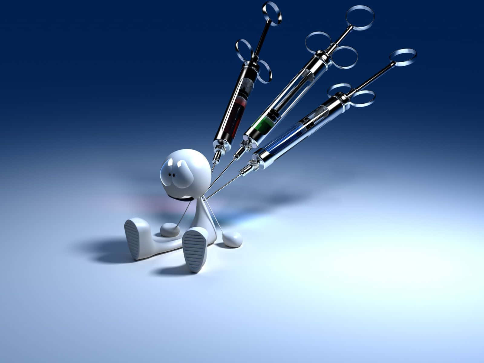 Metal Syringe Animated Medicine Picture