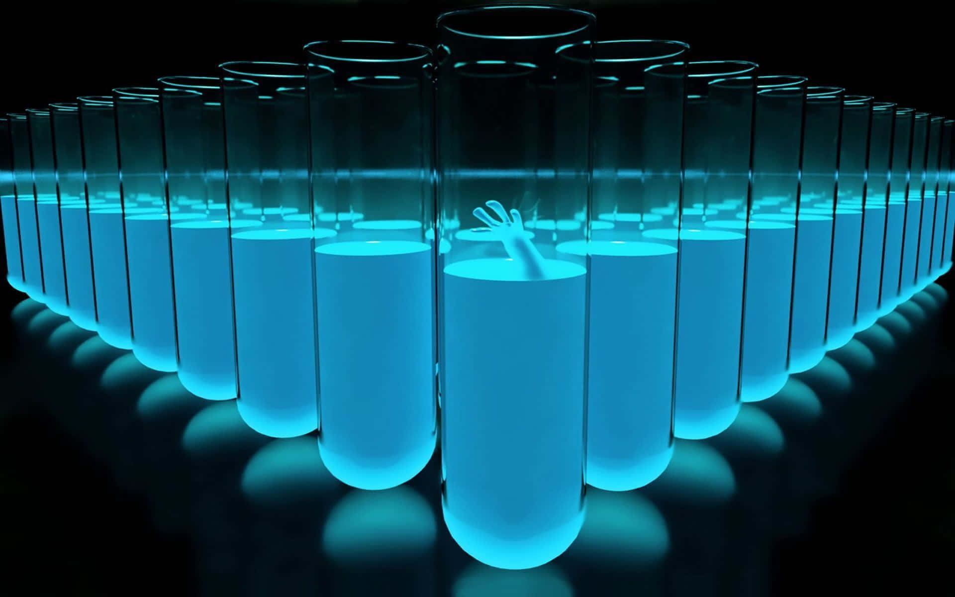 Immaginedi Medicina In Vasche Di Liquido Blu.