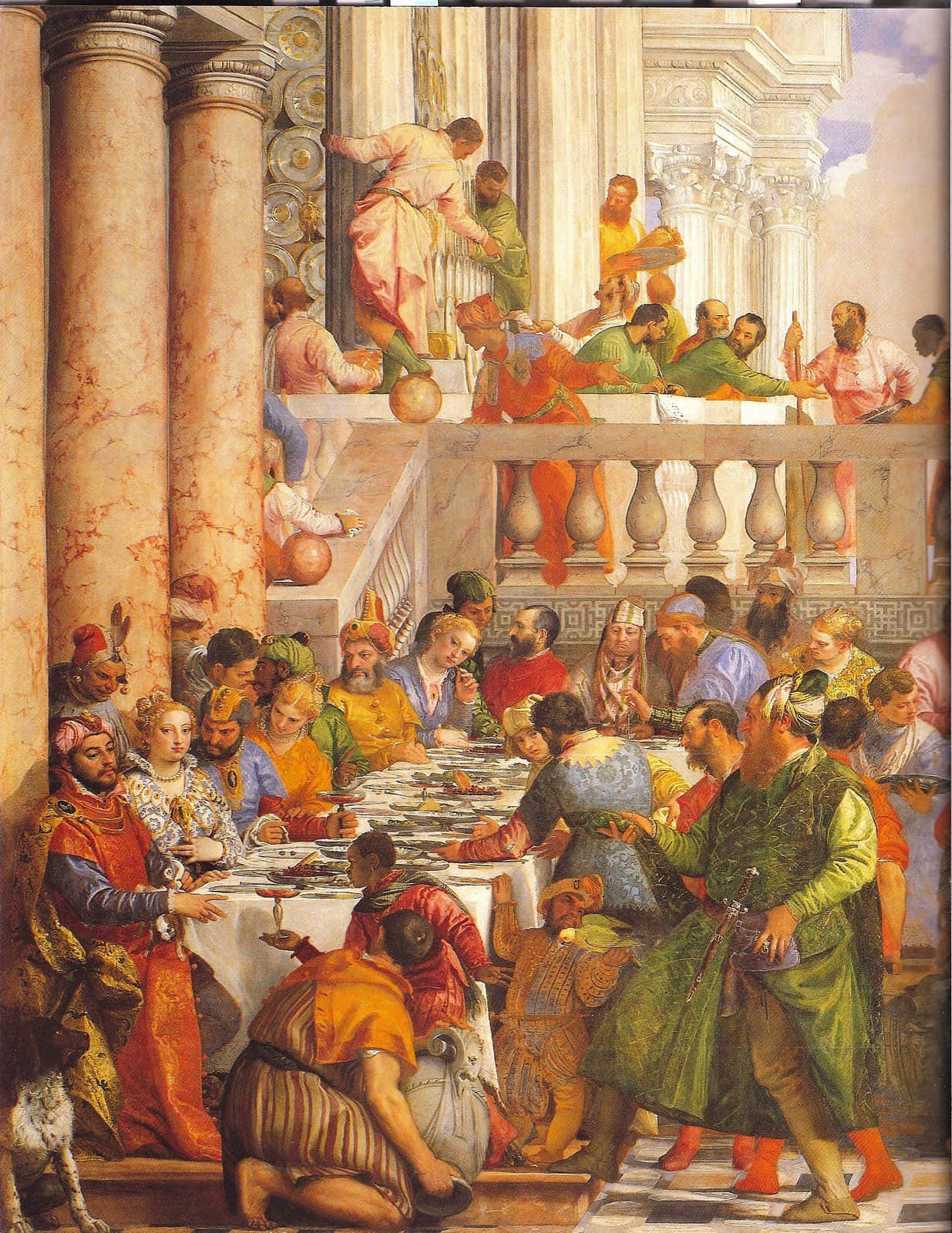 A Painting Of People Eating In A Restaurant