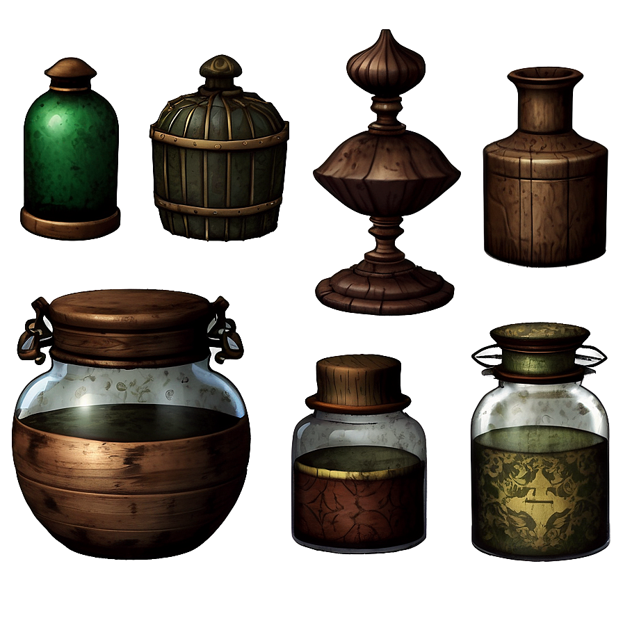 Medieval Apothecary Jars Png 85 PNG