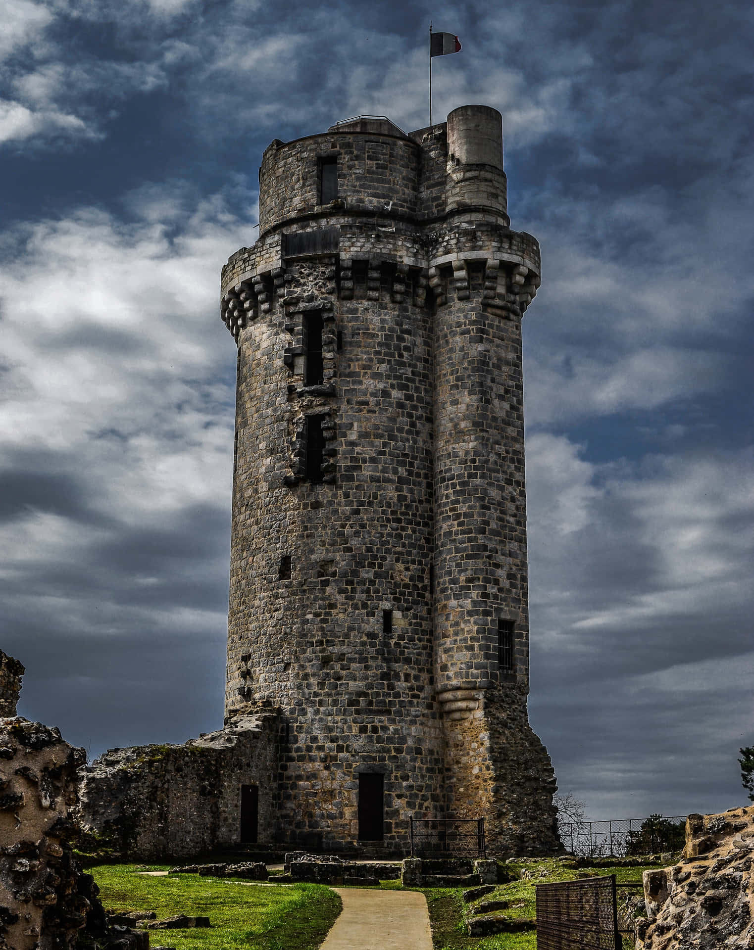 Einatemberaubender Blick Auf Eine Burg Im Mittelalterlichen Stil