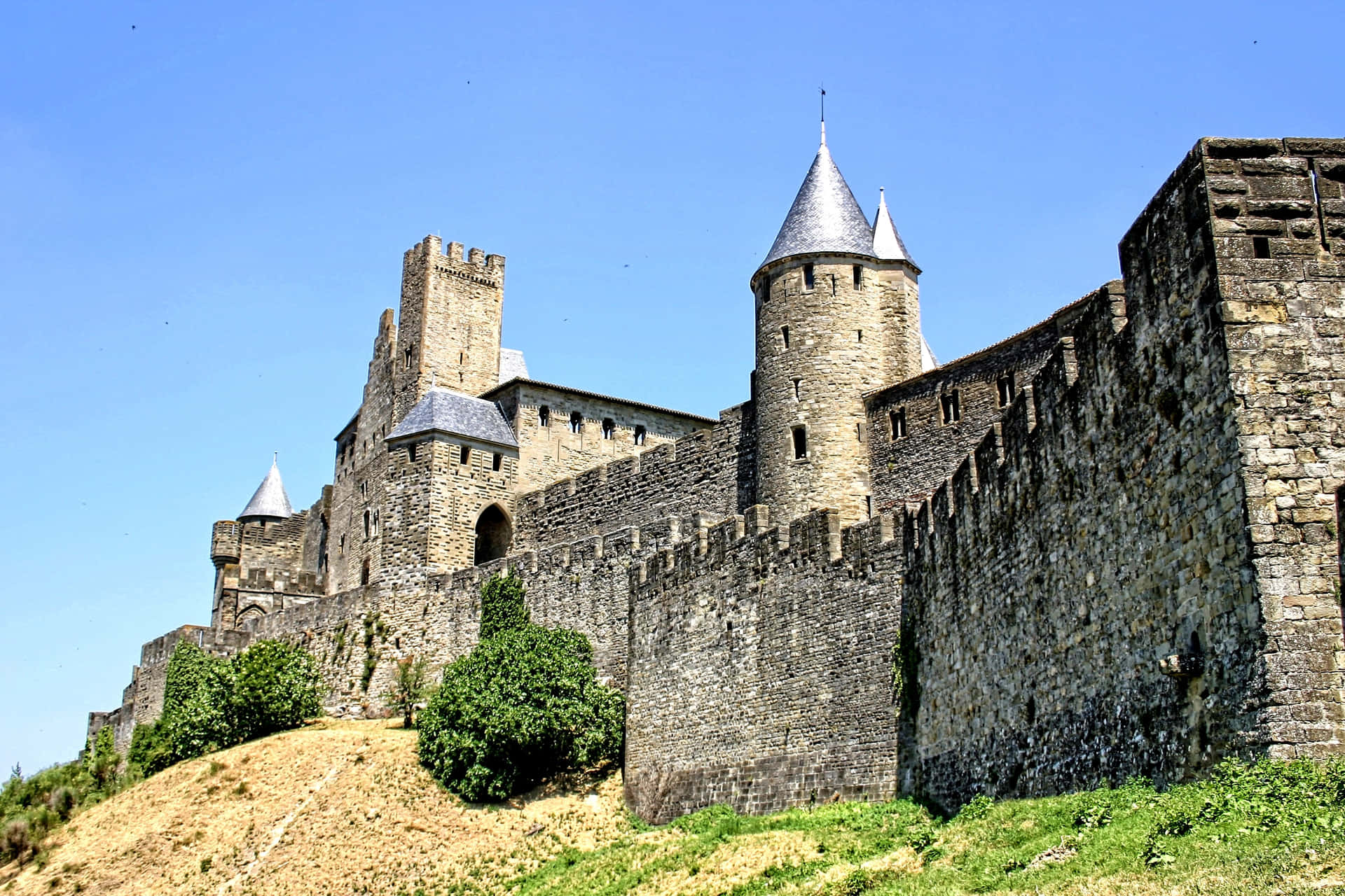 Einblick Auf Eine Mittelalterliche Festung