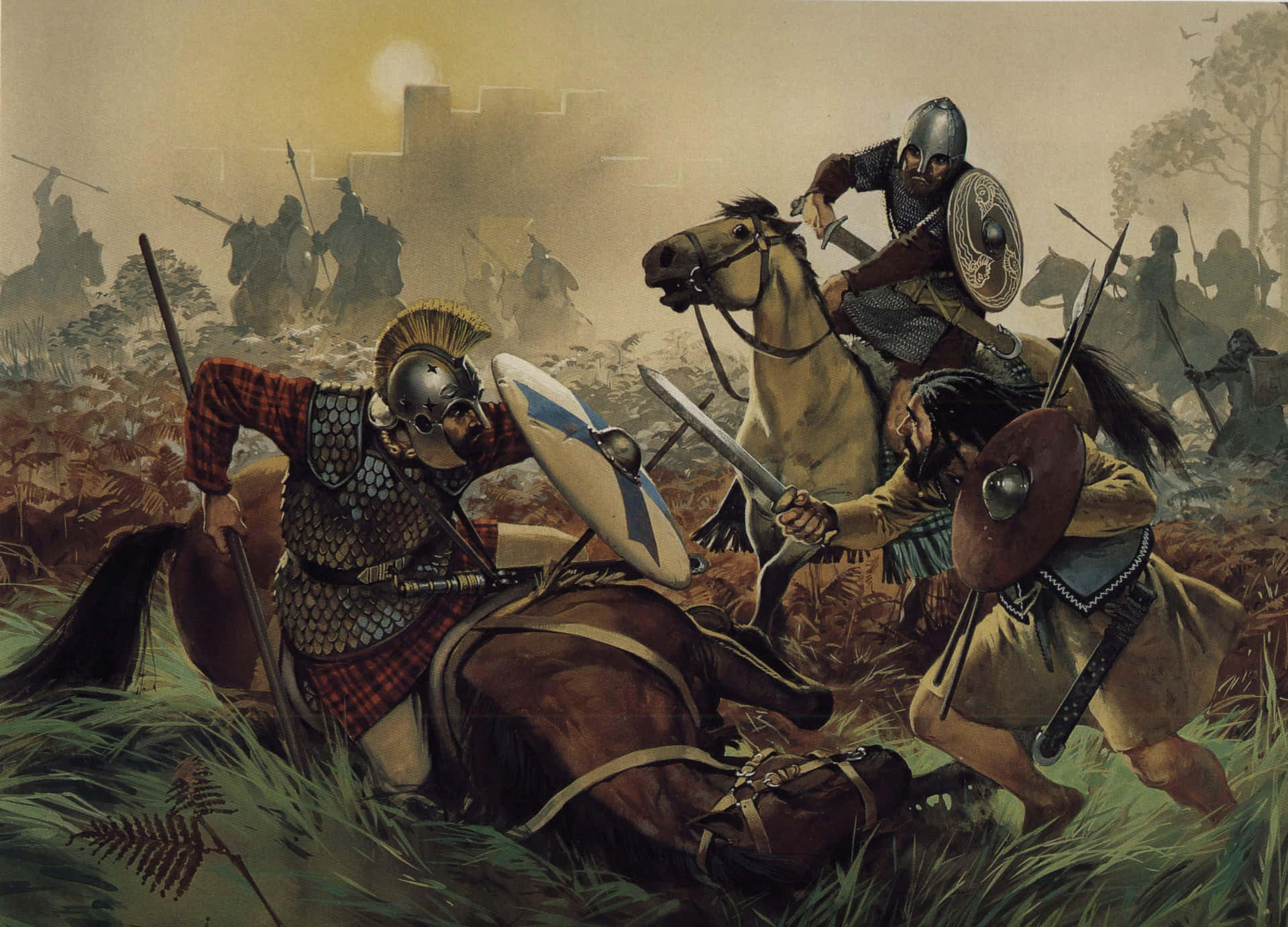 Medieval Battle Scene Wallpaper