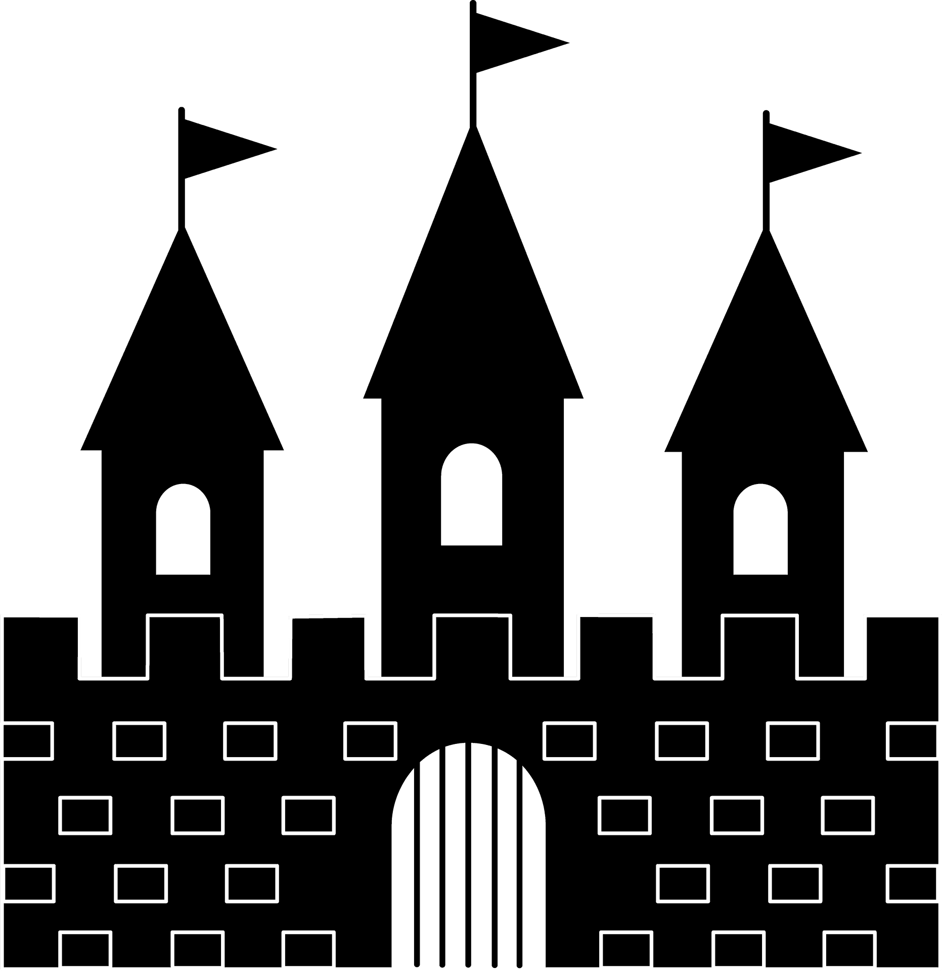 Medieval Castle Silhouette PNG