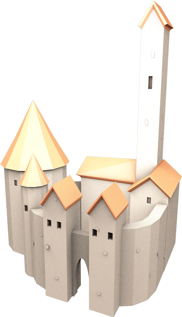 Medieval Castle3 D Model PNG