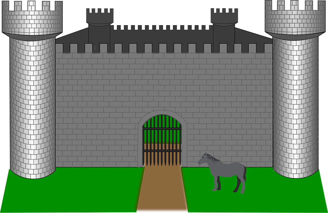 Medieval Castlewith Zebra PNG