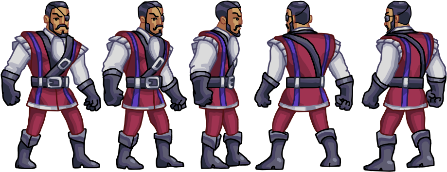 Medieval Character Sprite360 View PNG