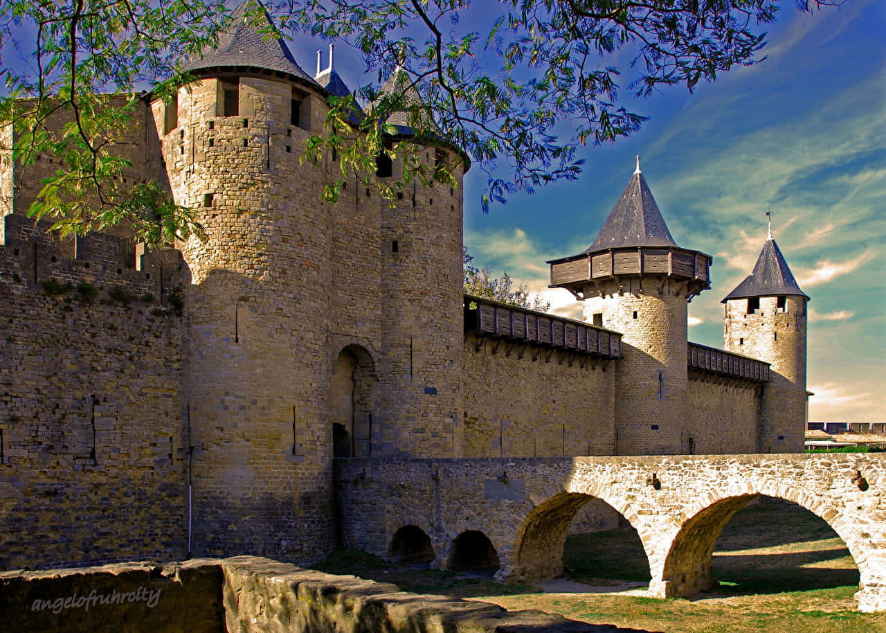 Medieval Chateau Comtal In Carcassonne Picture