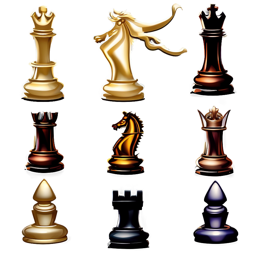 Medieval Chess Pieces Style Png 2 PNG