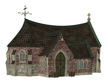 Medieval Church3 D Model PNG