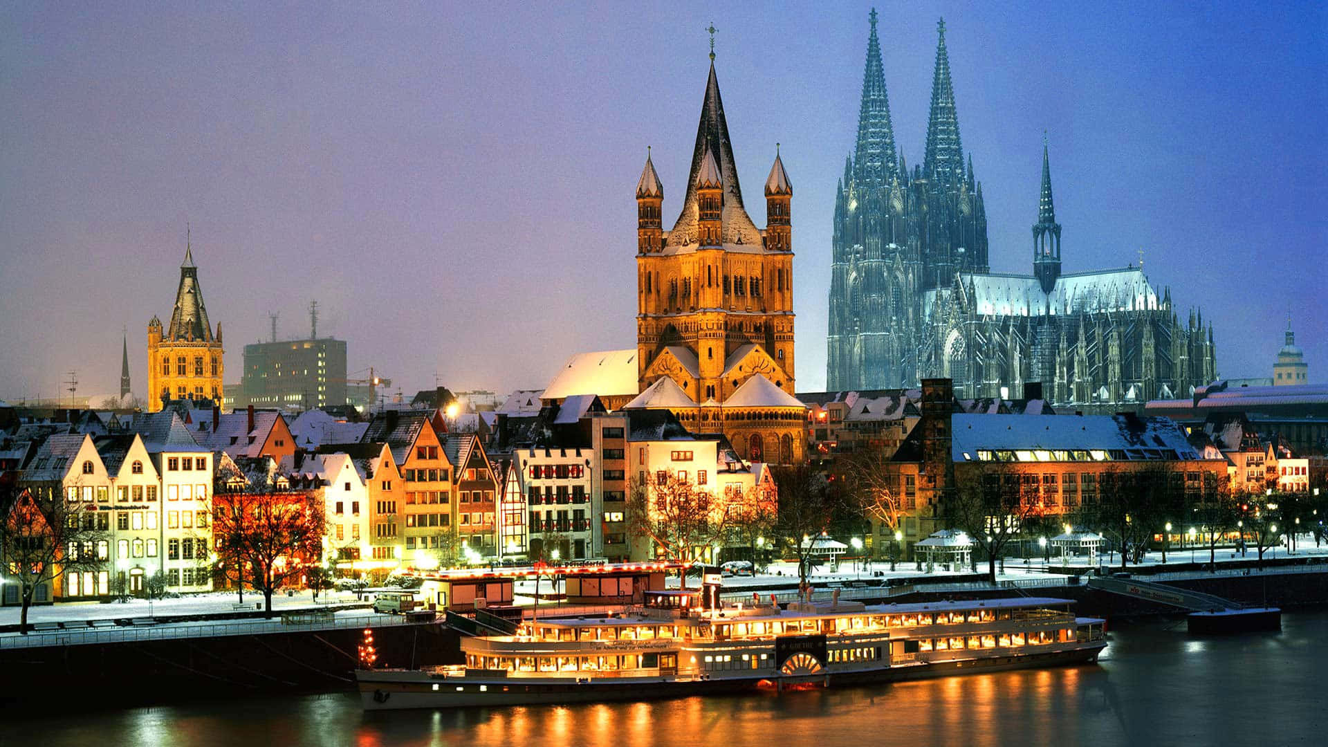 Medieval Cologne Cathedral Wallpaper