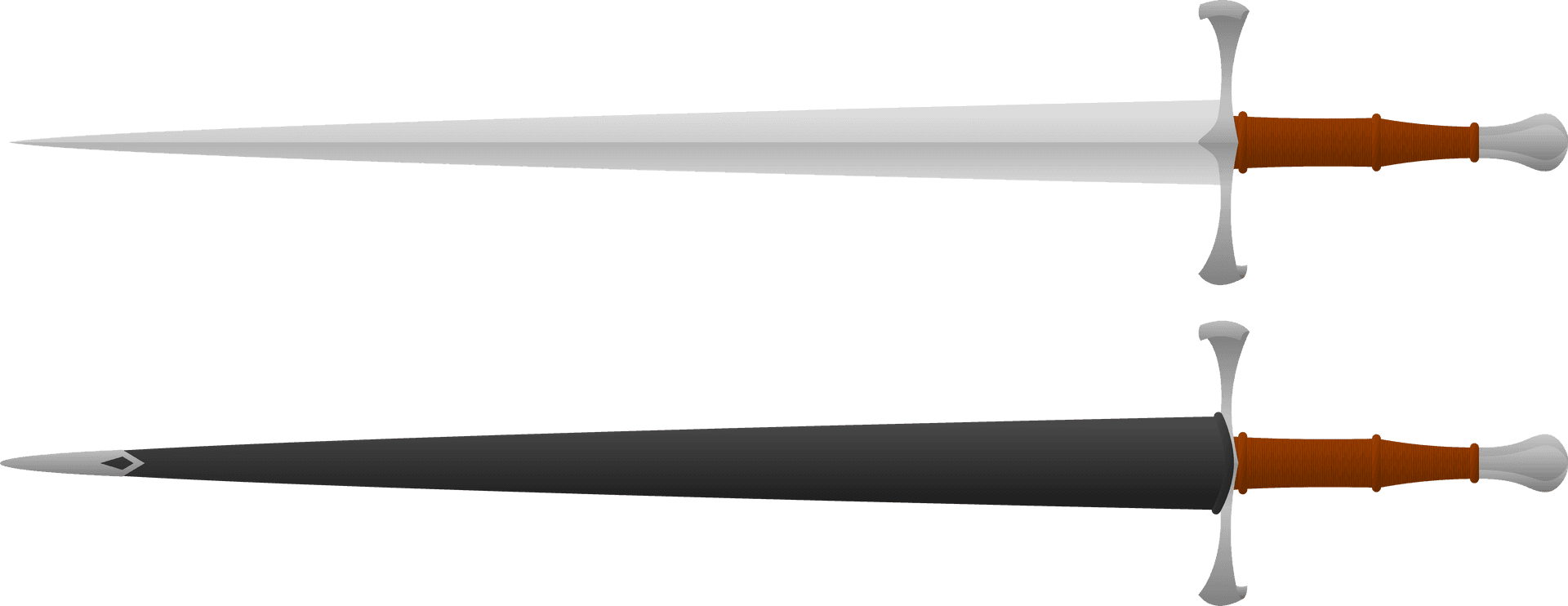 Medieval Daggerwith Scabbard PNG