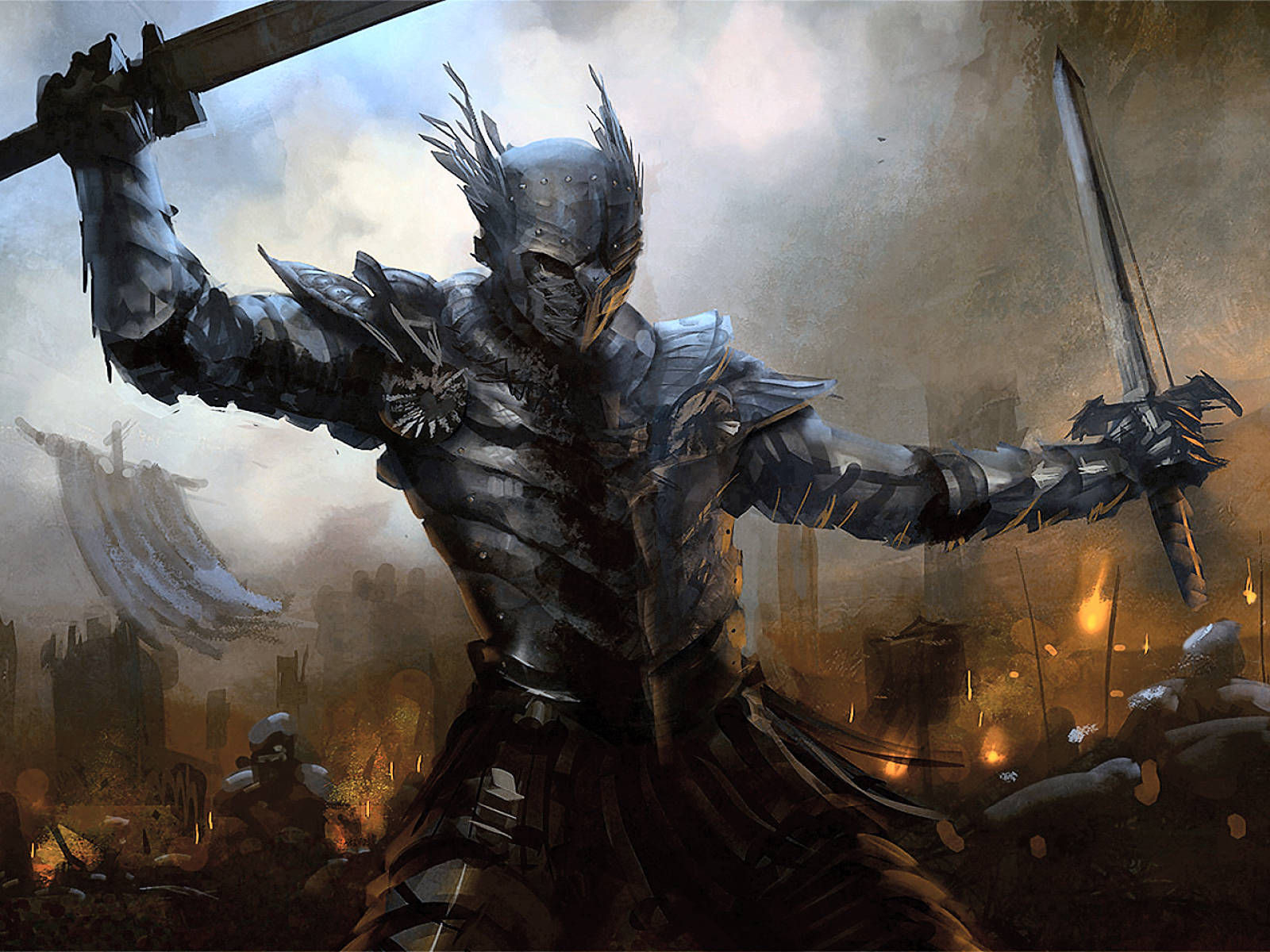 Medieval Dark Knight Warrior