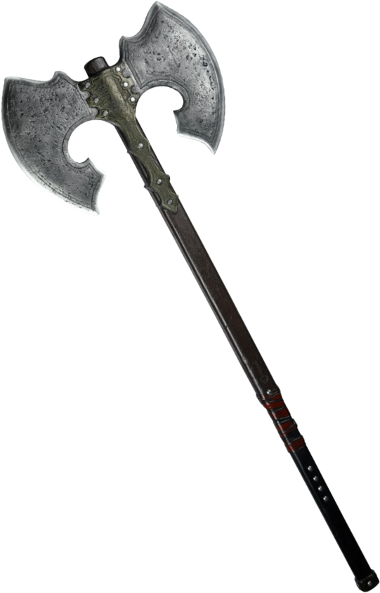 Medieval Double Bladed Axe.png PNG