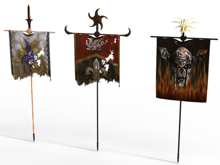 Medieval Fantasy Banners Collection PNG
