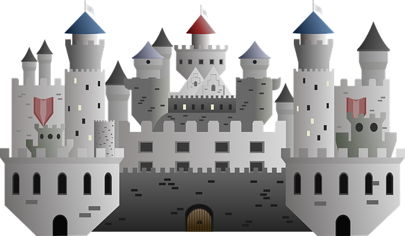 Medieval Fantasy Castle Illustration PNG