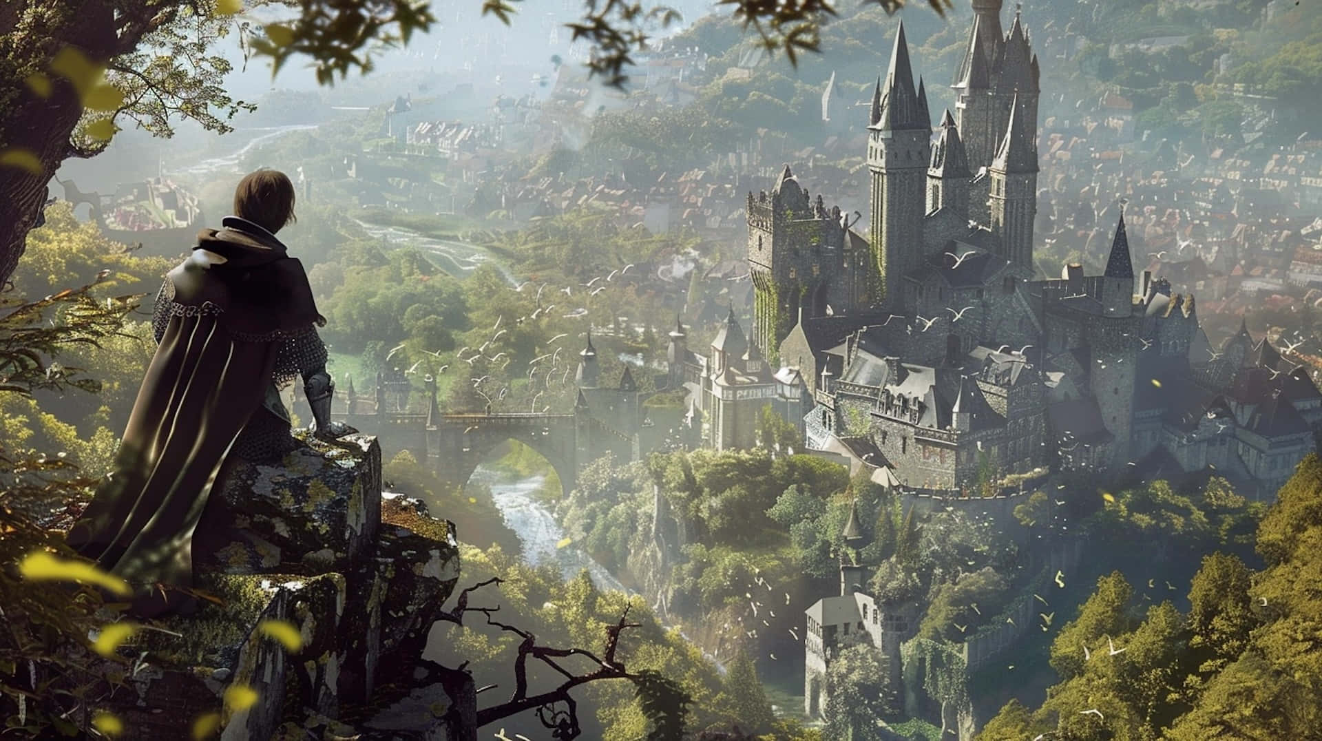 Medieval_ Fantasy_ Overlook Wallpaper