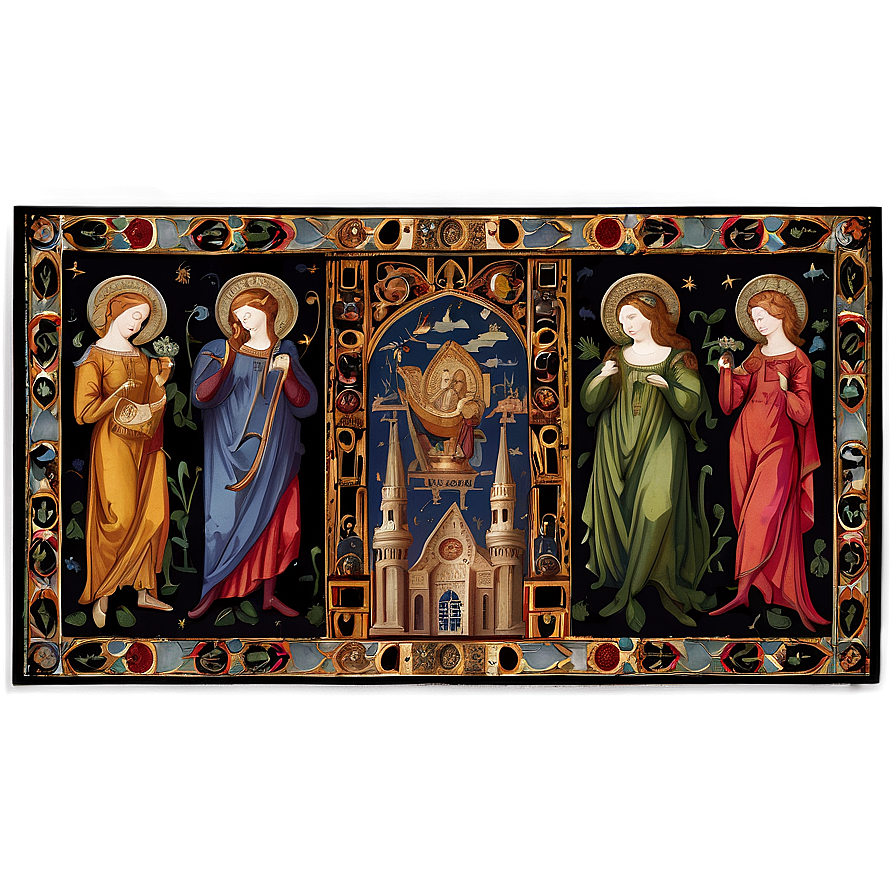 Medieval Gothic Tapestry Png Hfd PNG