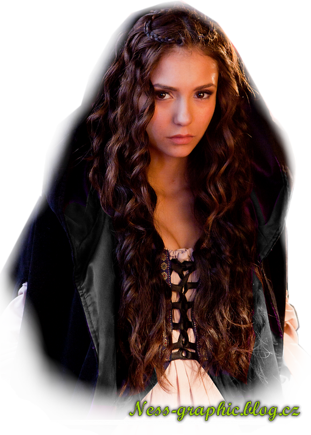 Medieval Hooded Woman Portrait PNG