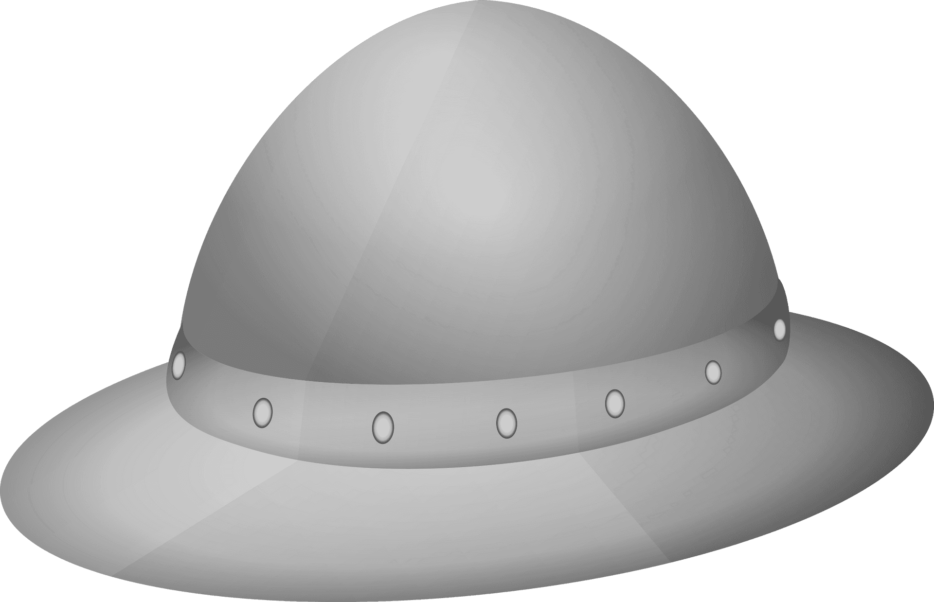 Medieval Kettle Hat Helmet PNG