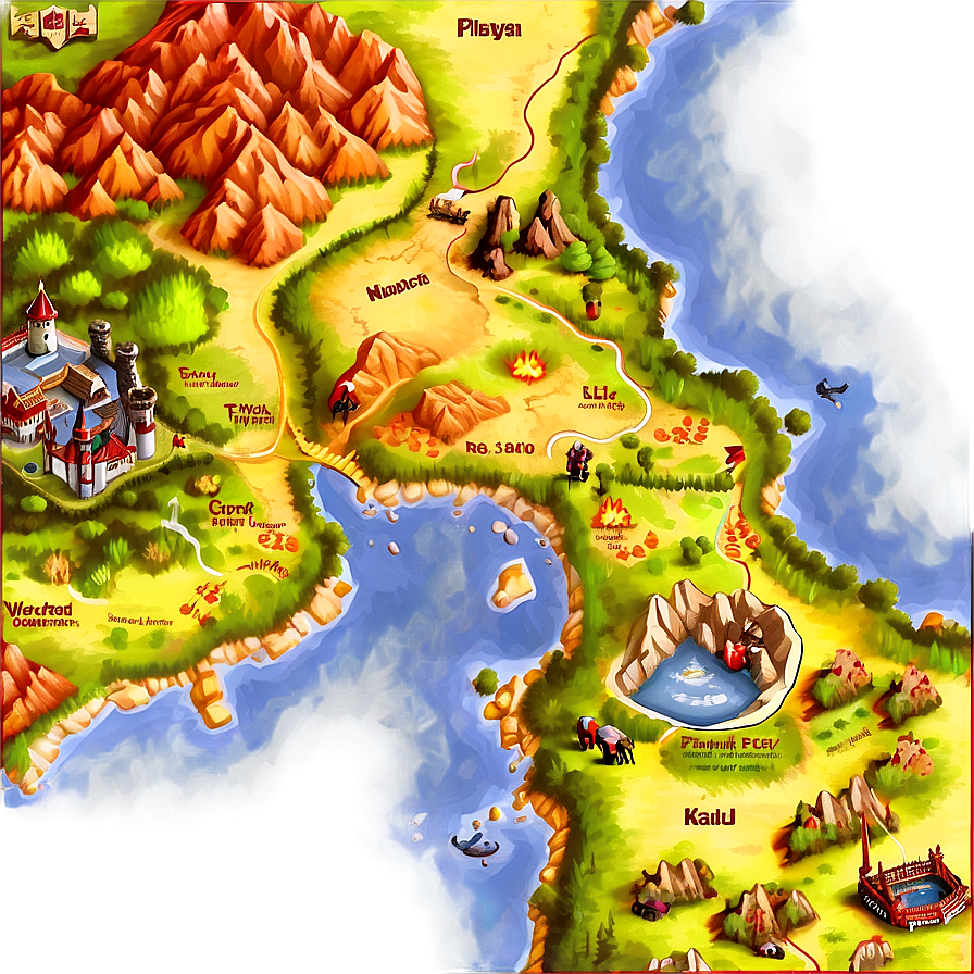 Medieval Kingdom Map Png 06242024 PNG