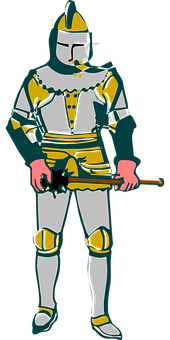 Medieval Knight Cartoon Character PNG
