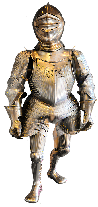 Medieval Knight Full Armor Standing PNG
