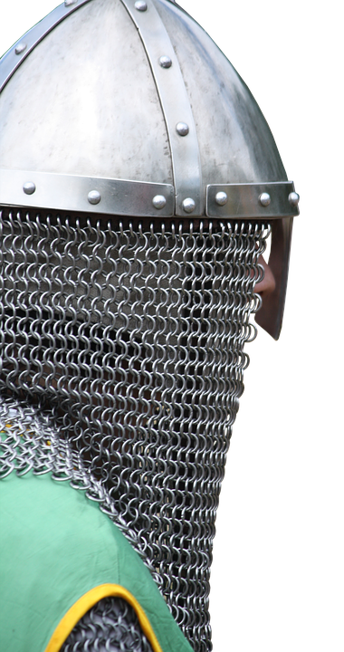 Medieval Knight Helmetand Chainmail PNG