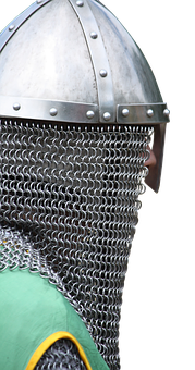 Medieval Knight Helmetand Chainmail PNG