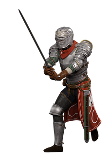 Medieval Knight Readyfor Battle PNG