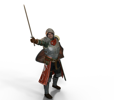 Medieval Knight3 D Model PNG