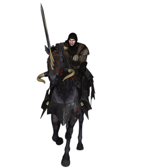 Medieval Knighton Horseback PNG
