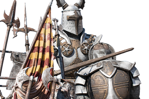 Medieval Knights Statues PNG