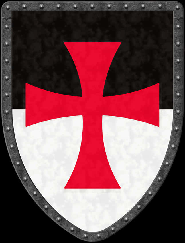 Medieval Knights Templar Shield PNG