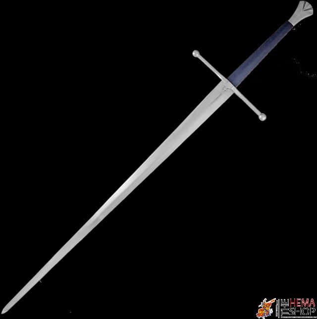 Medieval Longsword Black Background PNG