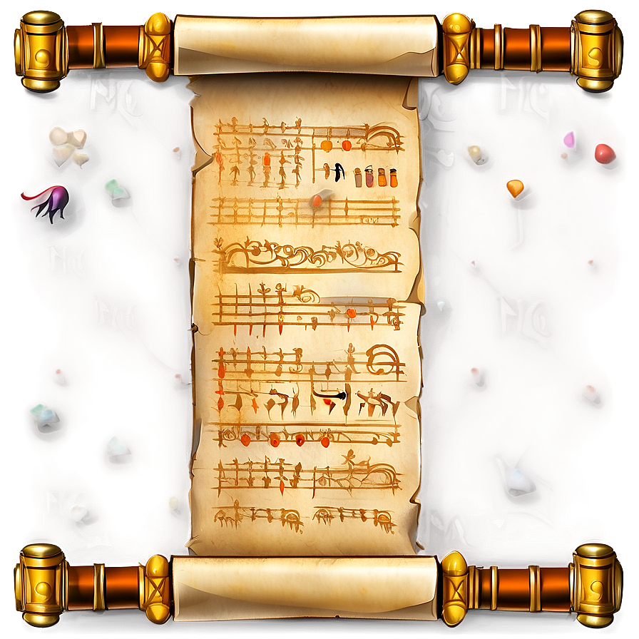 Medieval Manuscript Scroll Png 06262024 PNG