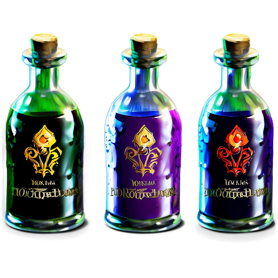 Medieval Potion Bottles Png Swd63 PNG