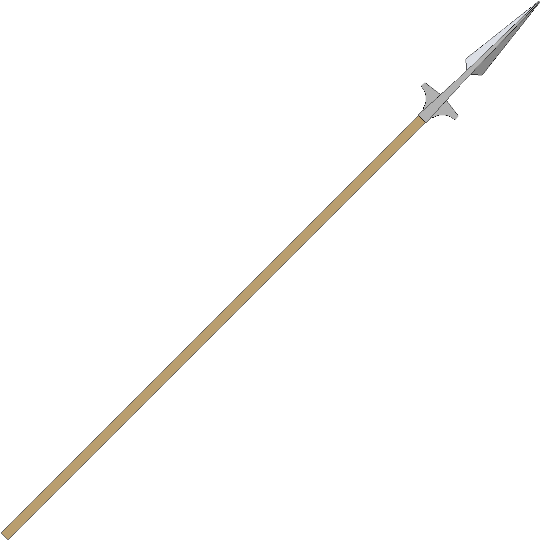 Medieval Spear Illustration PNG