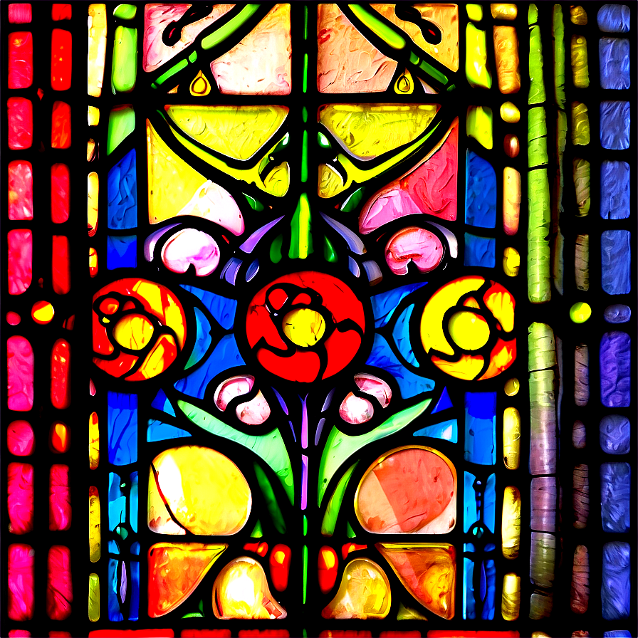 Medieval Stained Glass Window Png 06232024 PNG