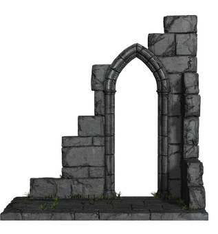 Medieval Stone Archway PNG